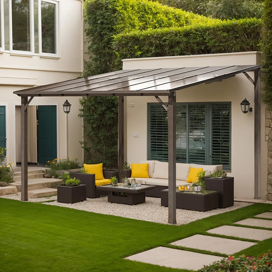 Polar Aurora All Weather Pavilion Gazebo Aluminum Frame Galvanized Roof