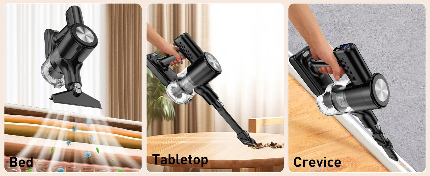 SUXIANGVAC Cordless Vacuum Cleaner 55 KPa 55 Minute Runtime Self Standing