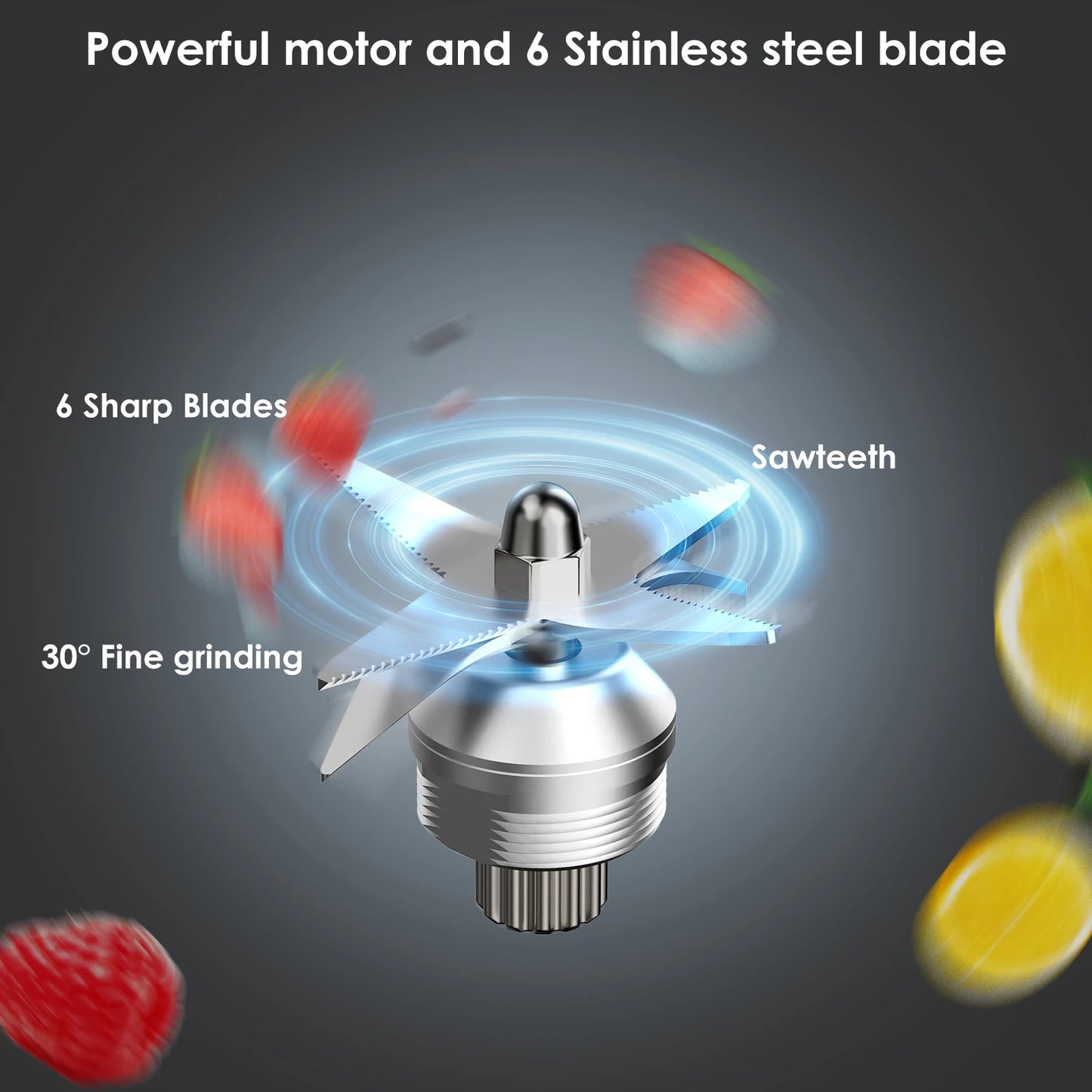 Biolomix Heavy Duty Blender Juicer Mixer Food Processor 3HP 2200W