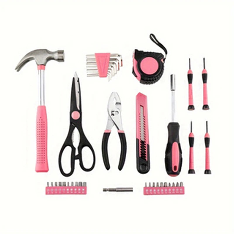 39-Piece All Purpose Household Tool Kit For Home Office And Garage