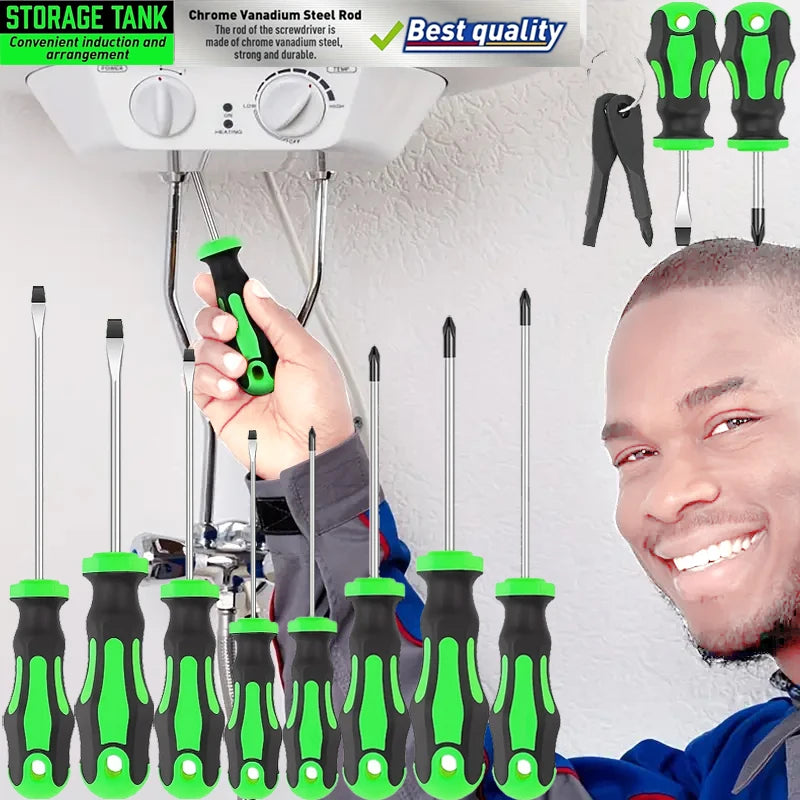 100 Piece Insulated Magnetic Screwdriver Set With Plastic Holder