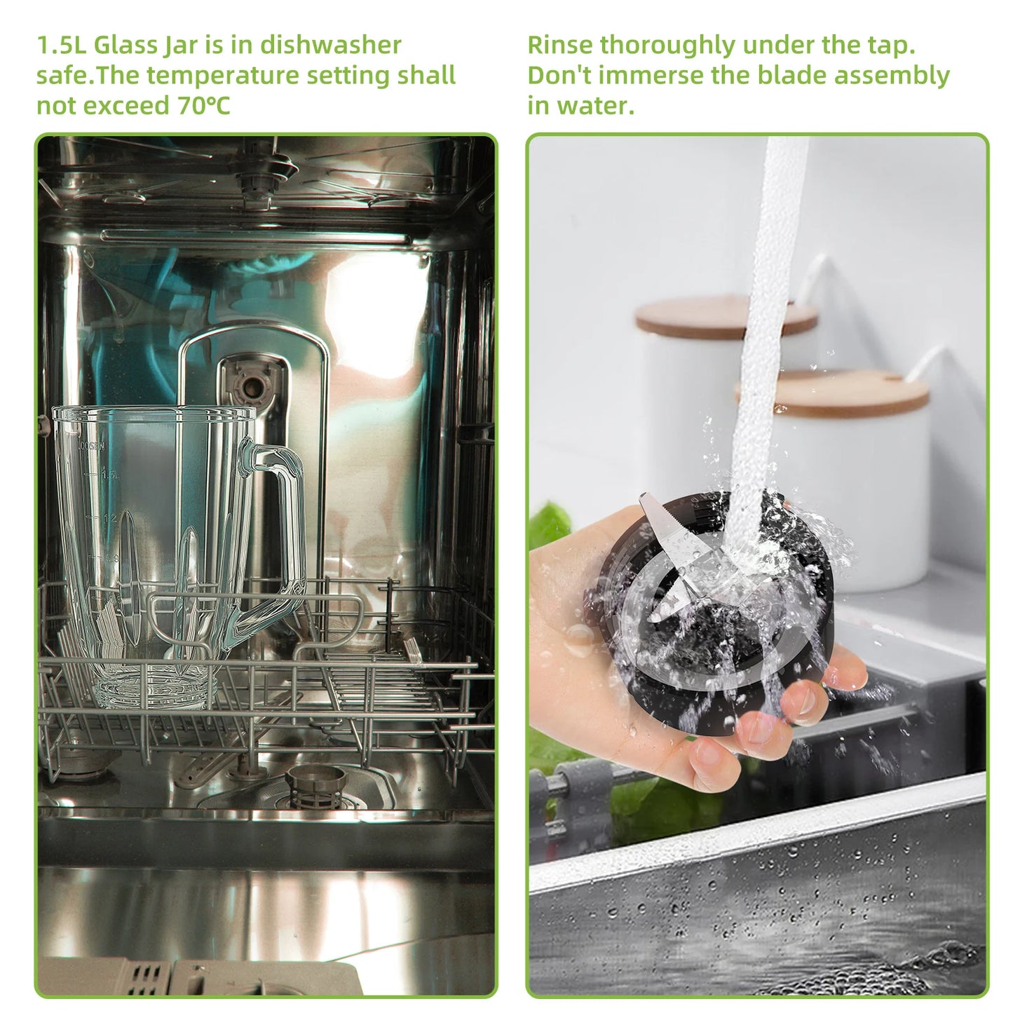 Biolomix 1300W Smoothie Maker With 1.5L Glass Jar Kitchen