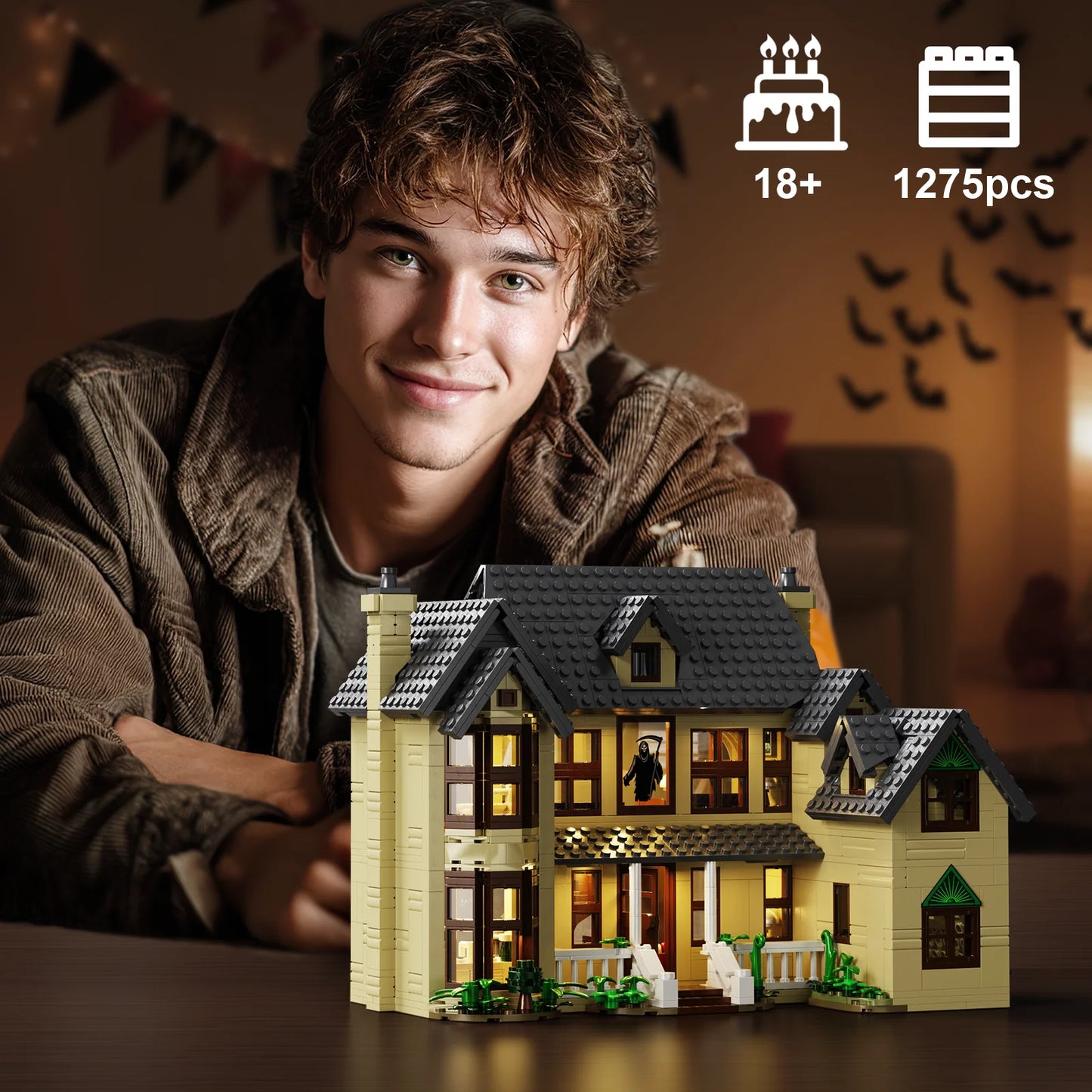Horror House Building Block Set Haunted House Model for Halloween