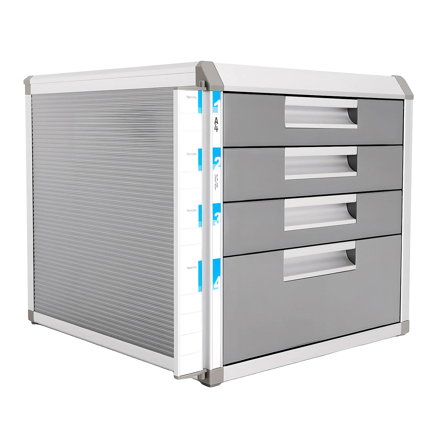 Bymaocar 4 Drawer Locking Desk Organizer Aluminum Alloy