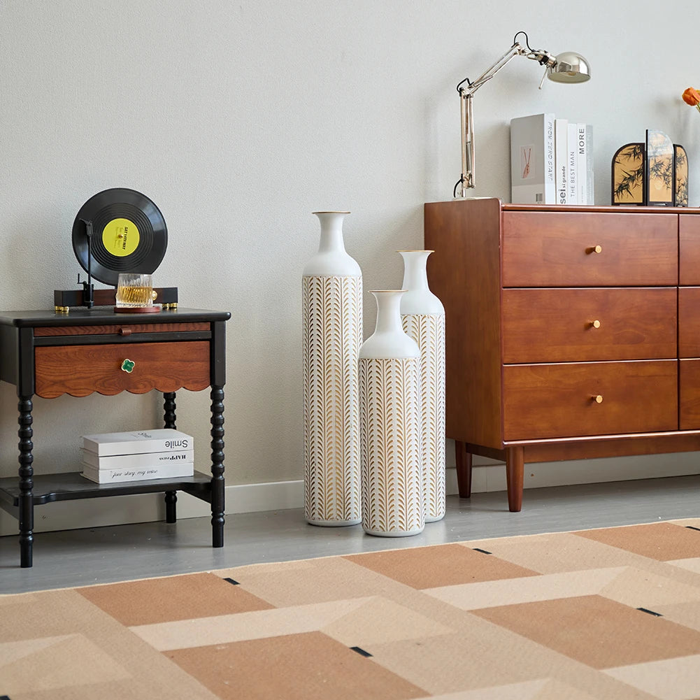 Twister.CK Floor Metal Vase Set Modern Home Decor Collection