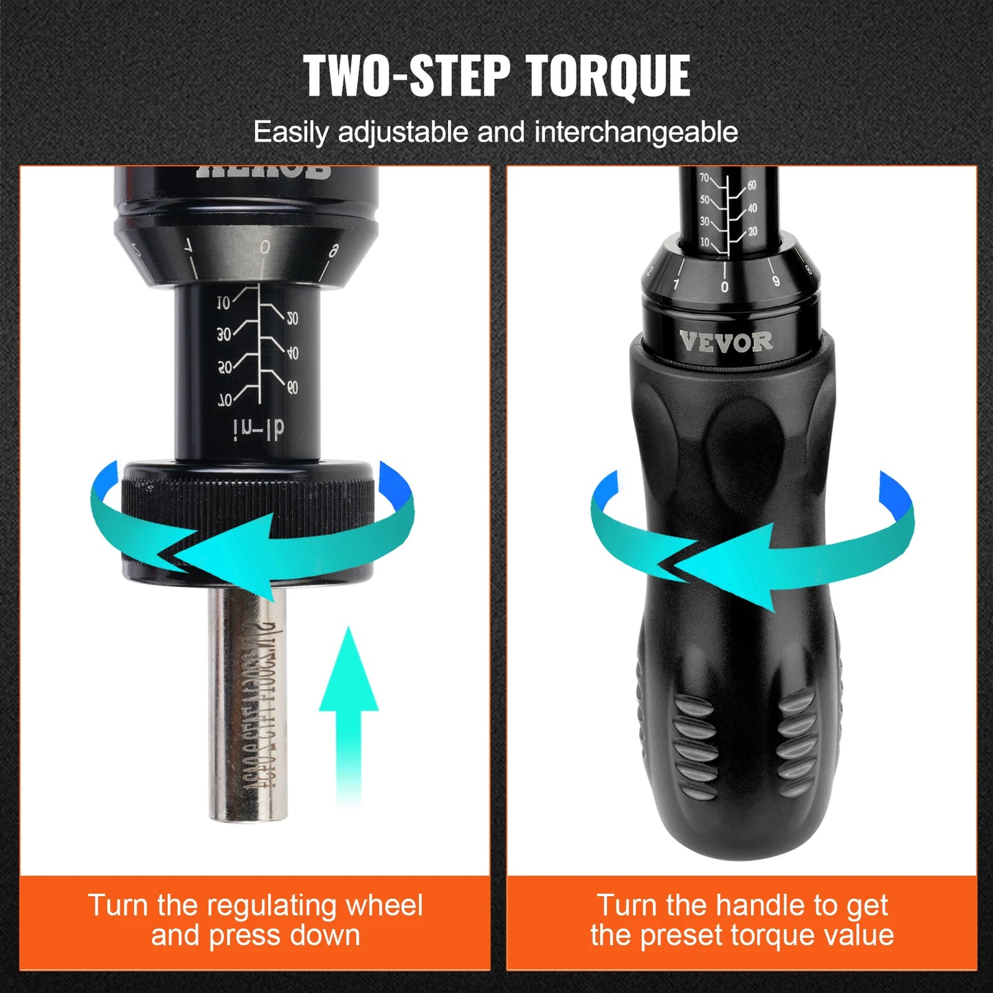 SucceBuy Torque Screwdriver With Scale 10-70 In-Lbs