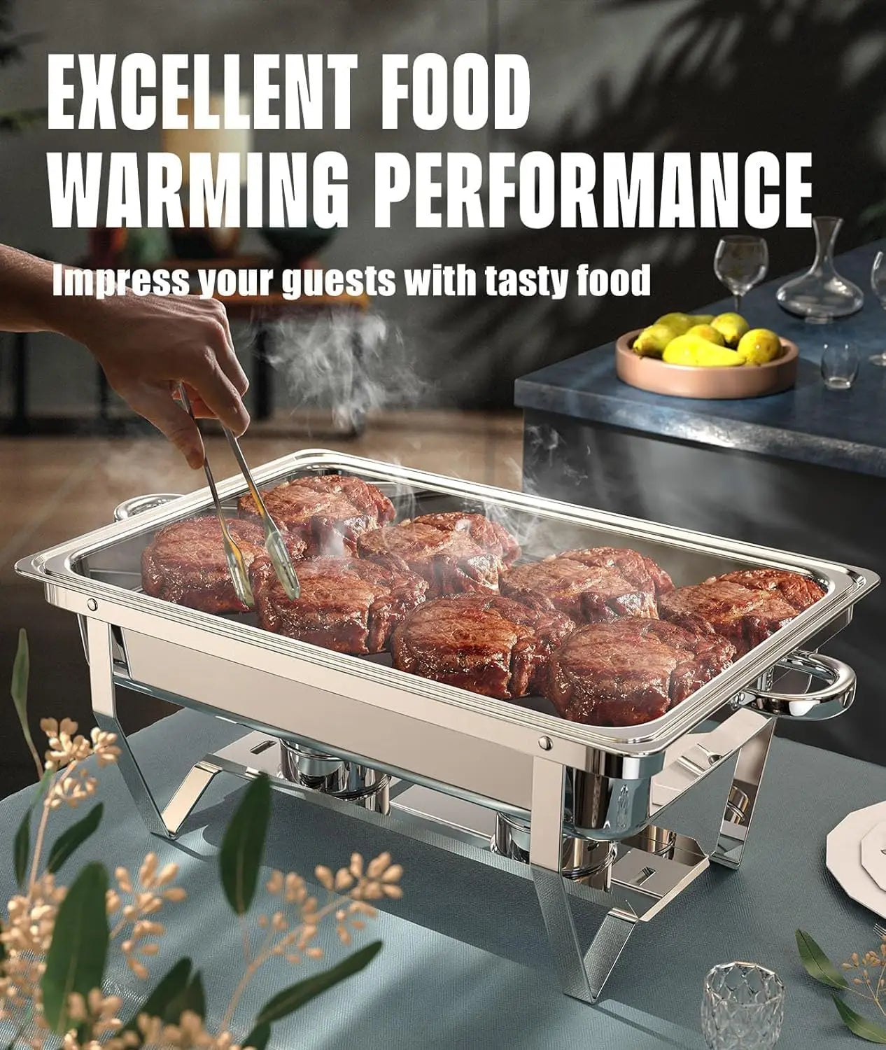 Chafing Dish Buffet Set Stainless Steel Food Warmers For Parties
