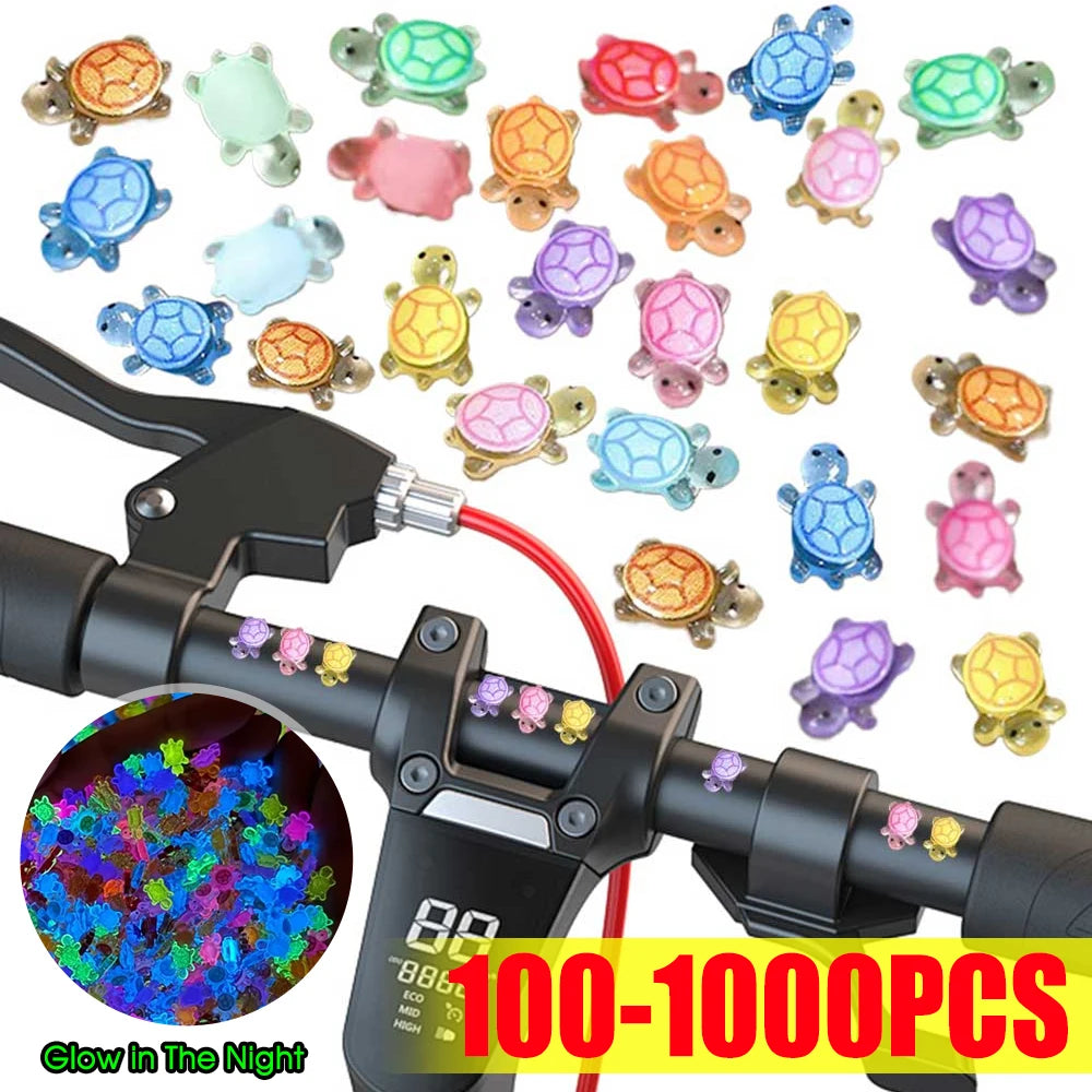 APWIKOGER Mini Resin Turtles Night Glow Figurines For Diorama