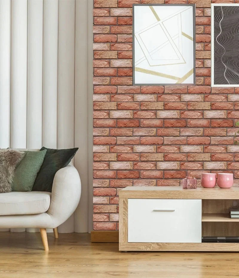 3D Imitation Brick Wall Stickers Removable Self-Adhesive Wallpaper