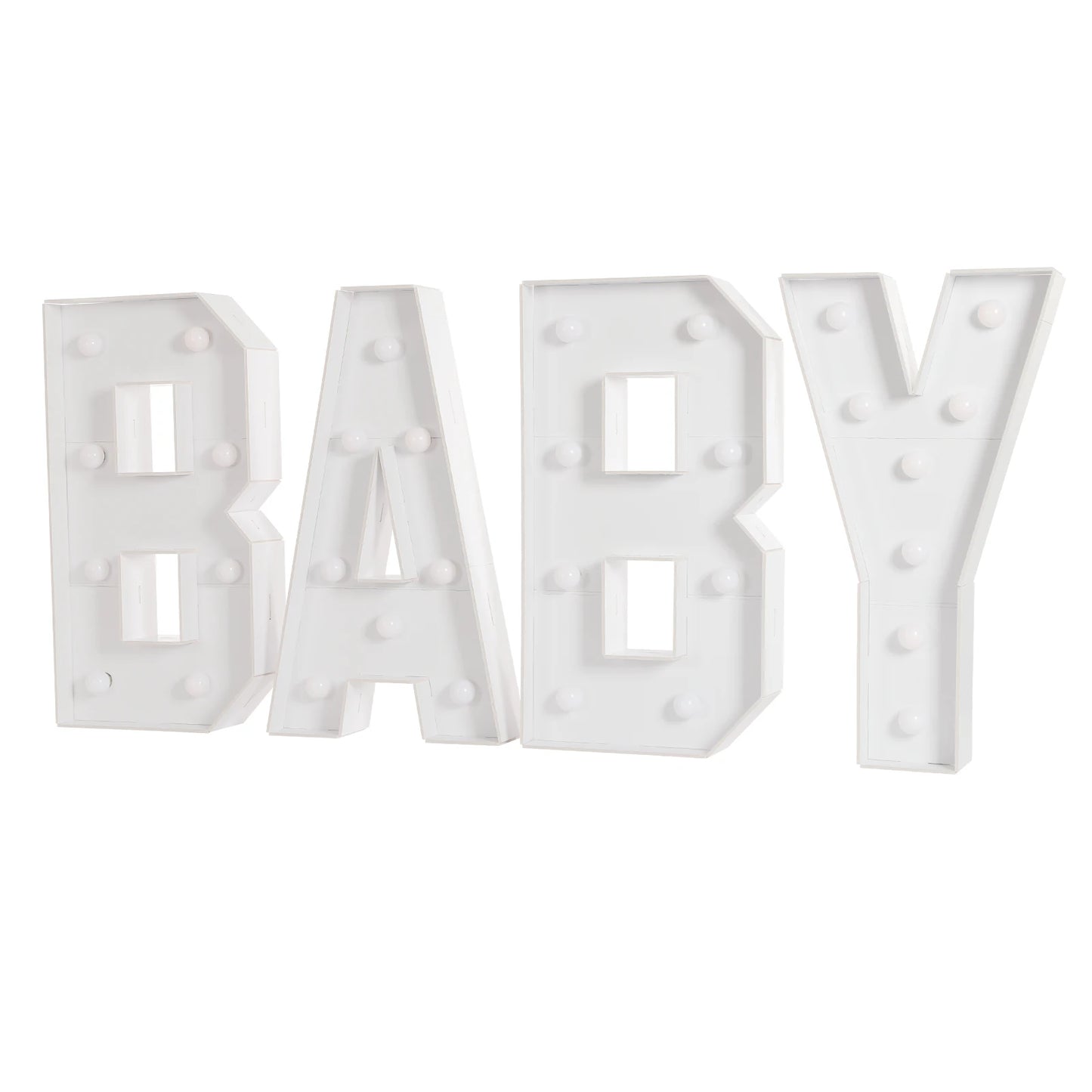 Light Up Letter Lights LED Alphabet Decor For Baby Parties