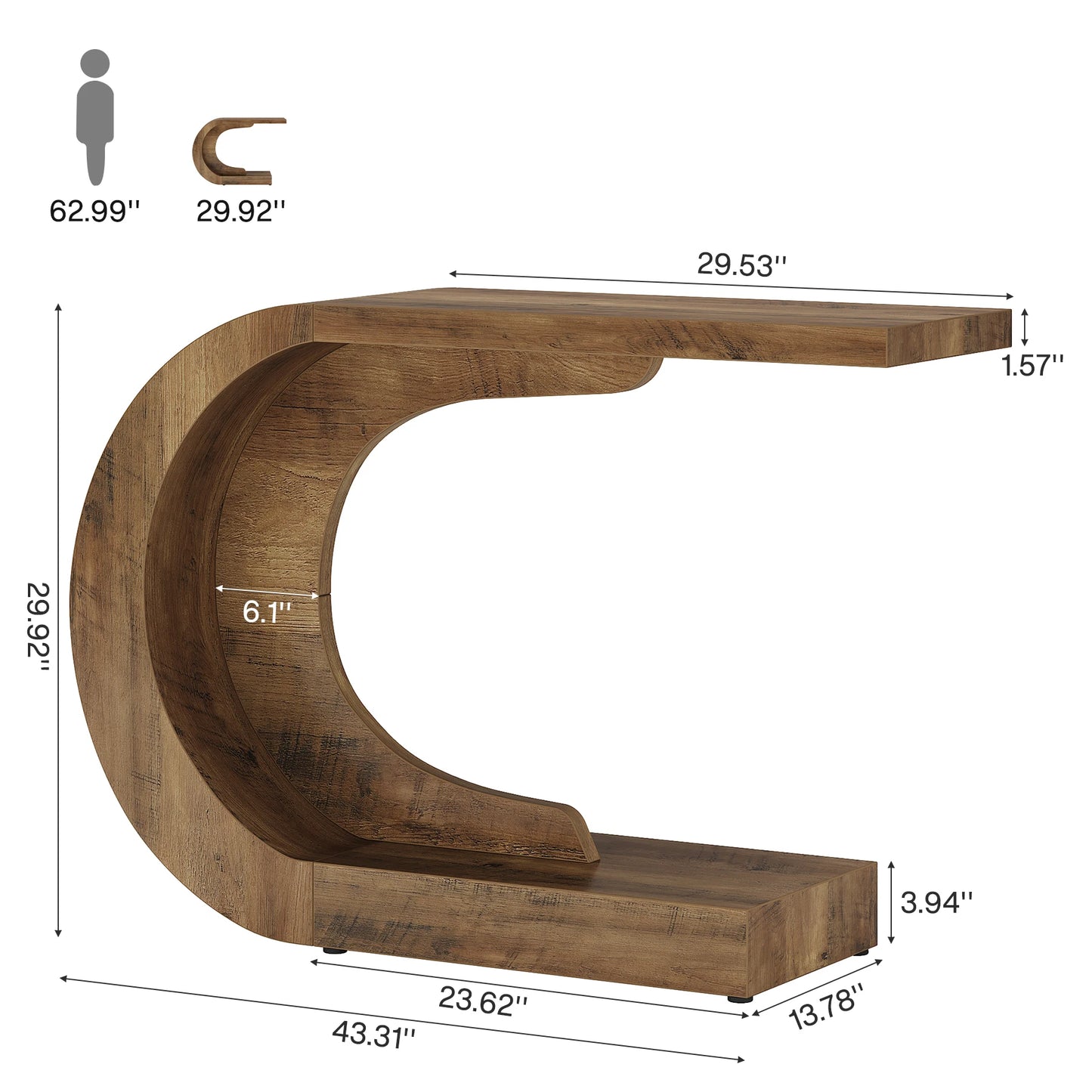 Tribesigns Mid Century Modern Console Table For Entryway