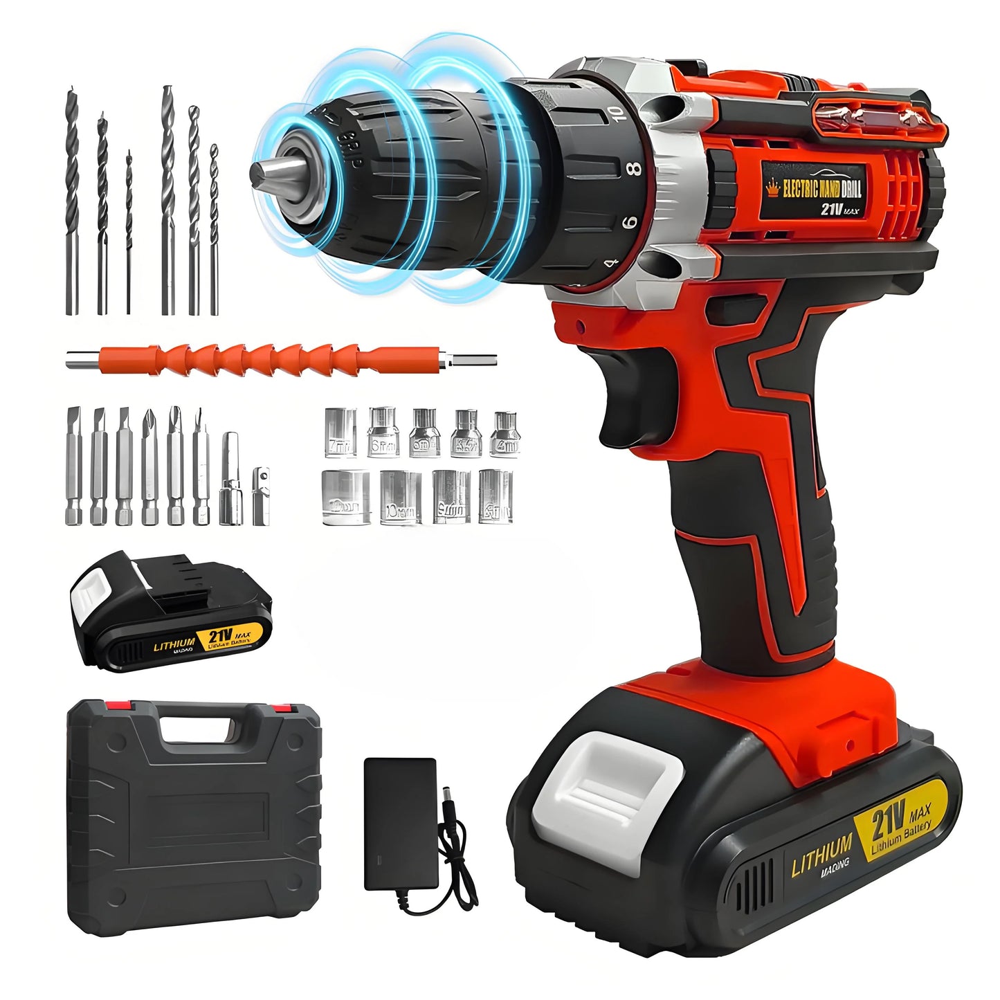 Cordless 21V Drill And Screwdriver Combo Kit For DIY