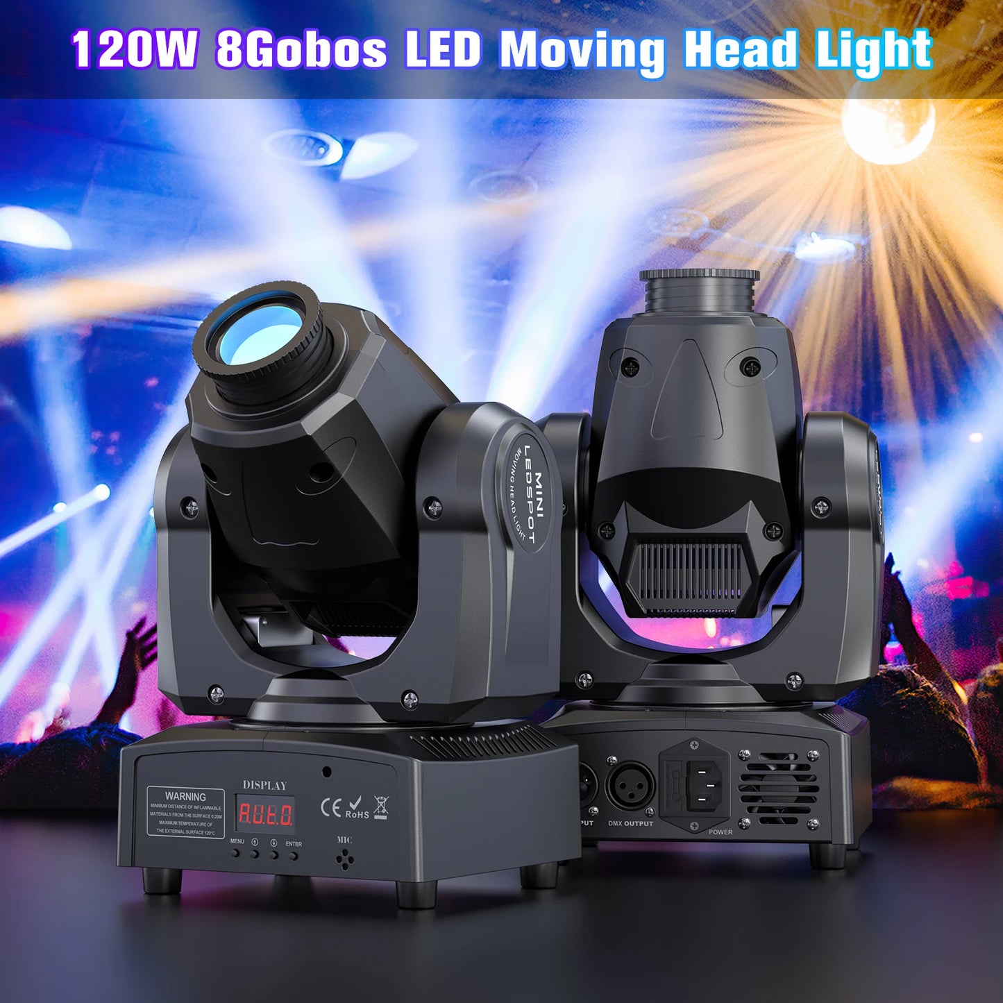U'King 120W LED Moving Head Light DMX Remote DJ Wedding