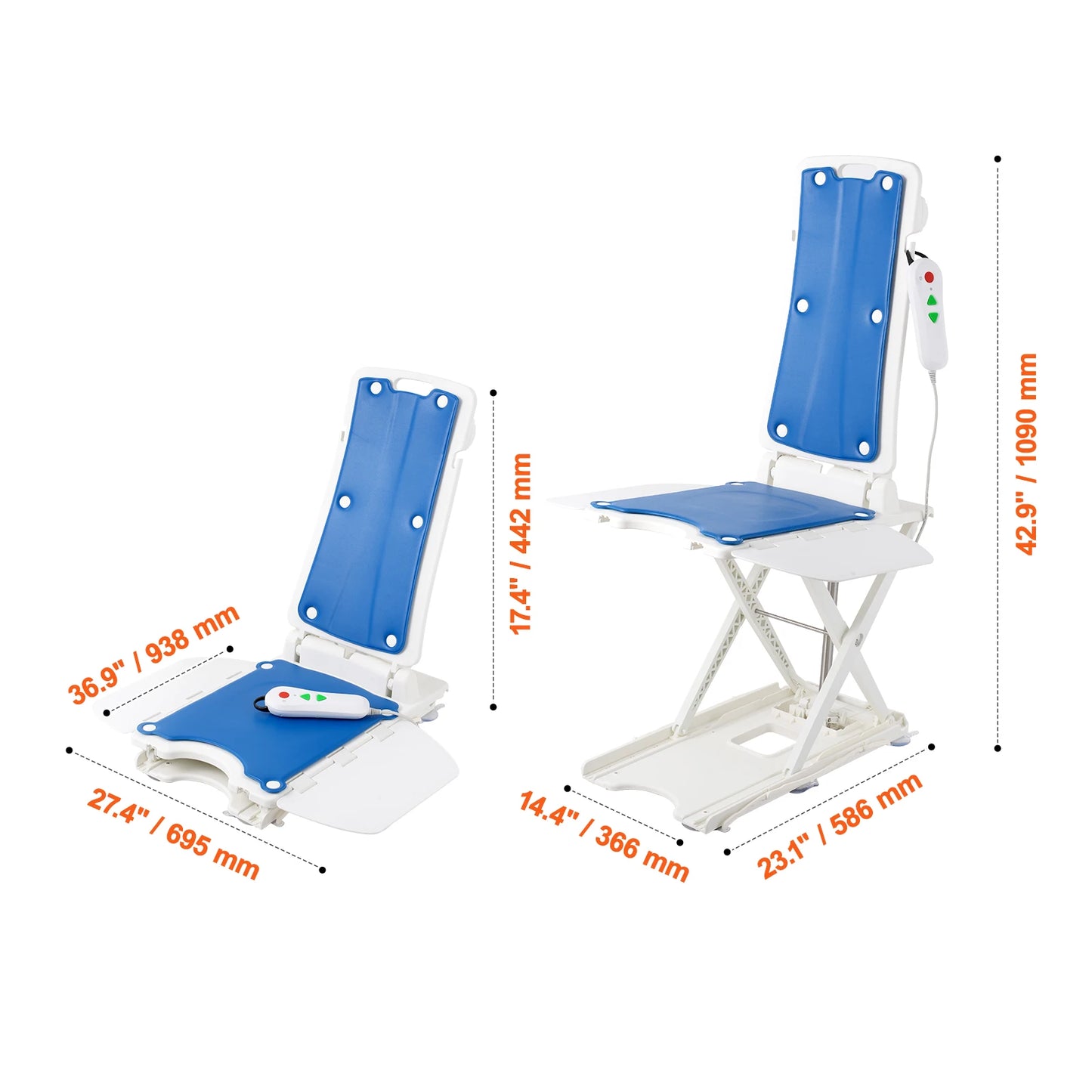 SucceBuy Electric Chair Lift For Seniors With Height Adjustable Support