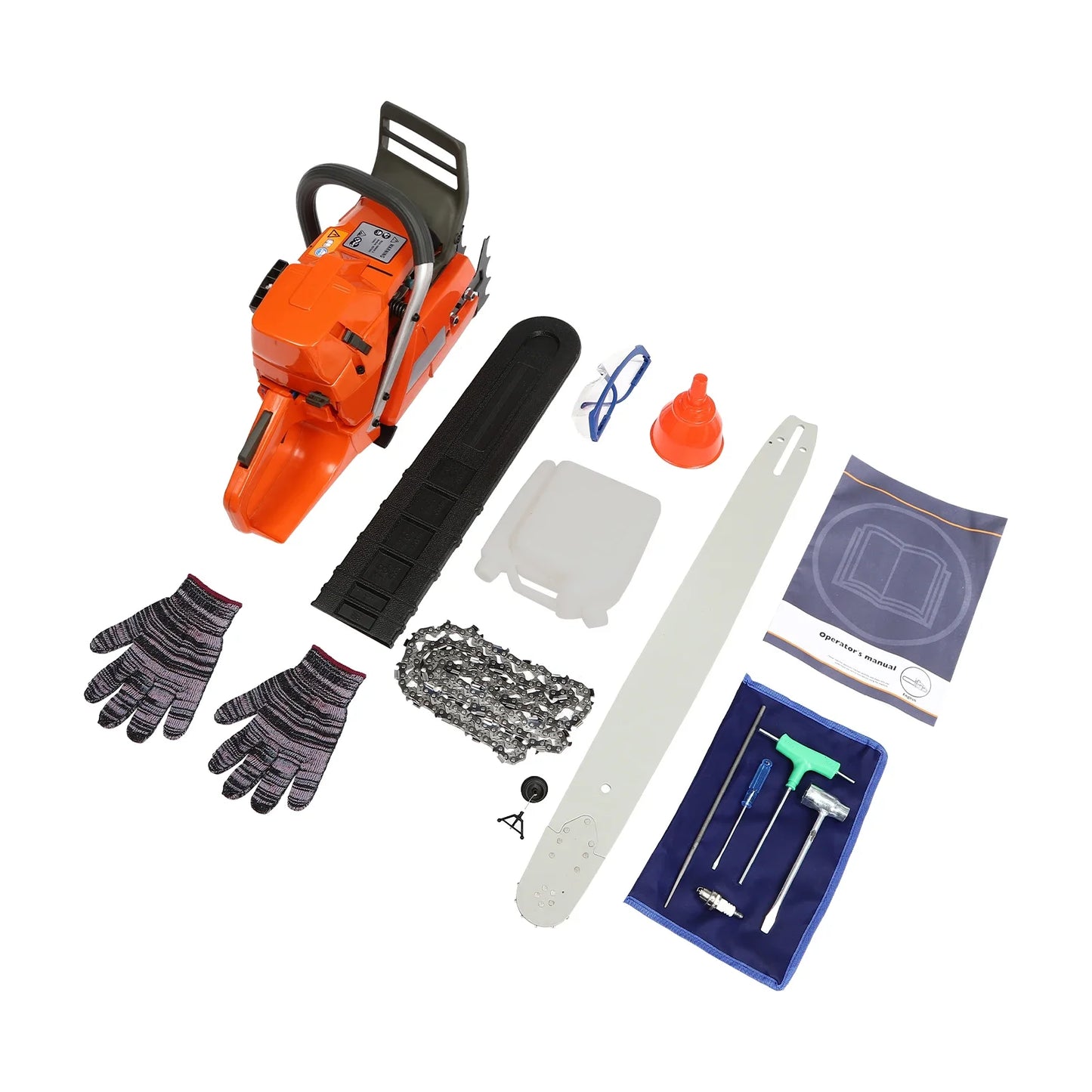 Gas Chainsaw With Hand Pull Start For Farm And Woodcutting