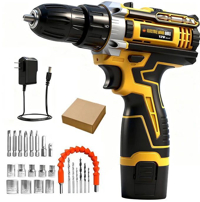 Cordless 21V Drill And Screwdriver Combo Kit For DIY