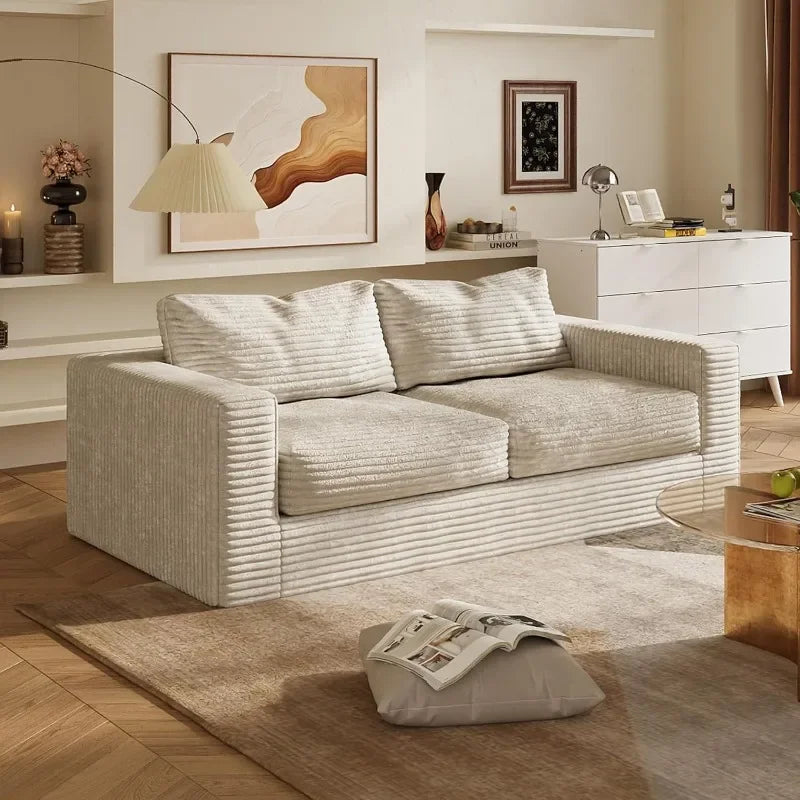 WLIVE U Shaped Sectional Sofa With Storage Chaise And Pillows
