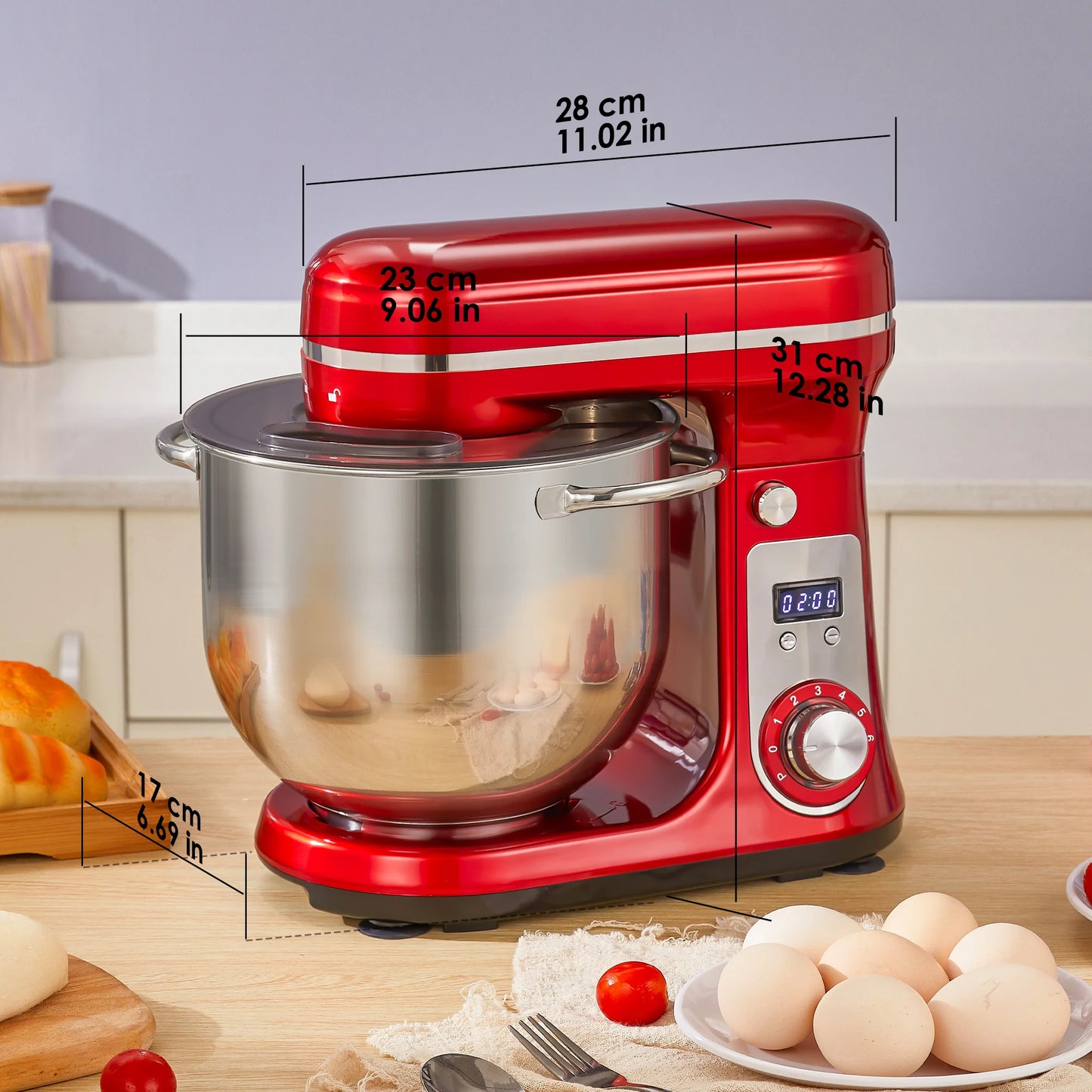 Biolomix BM601 Stand Mixer With 1200W Motor And 6 Speed