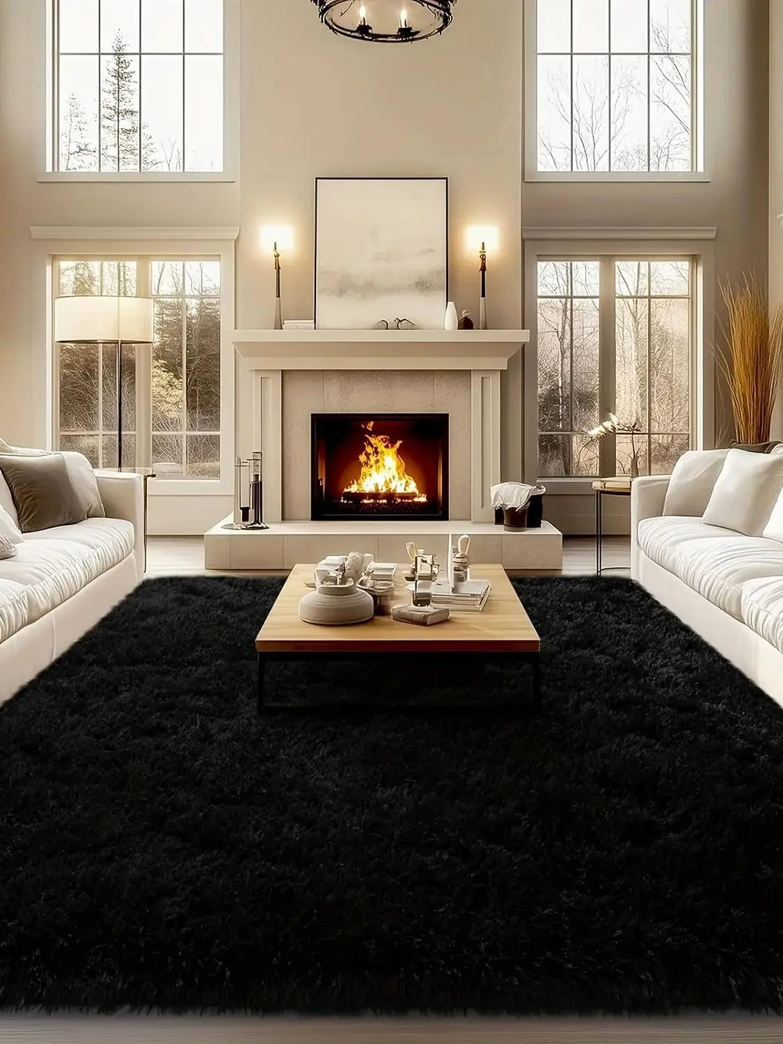 Soft Plush Geometric Area Rug For Living Room And Bedroom