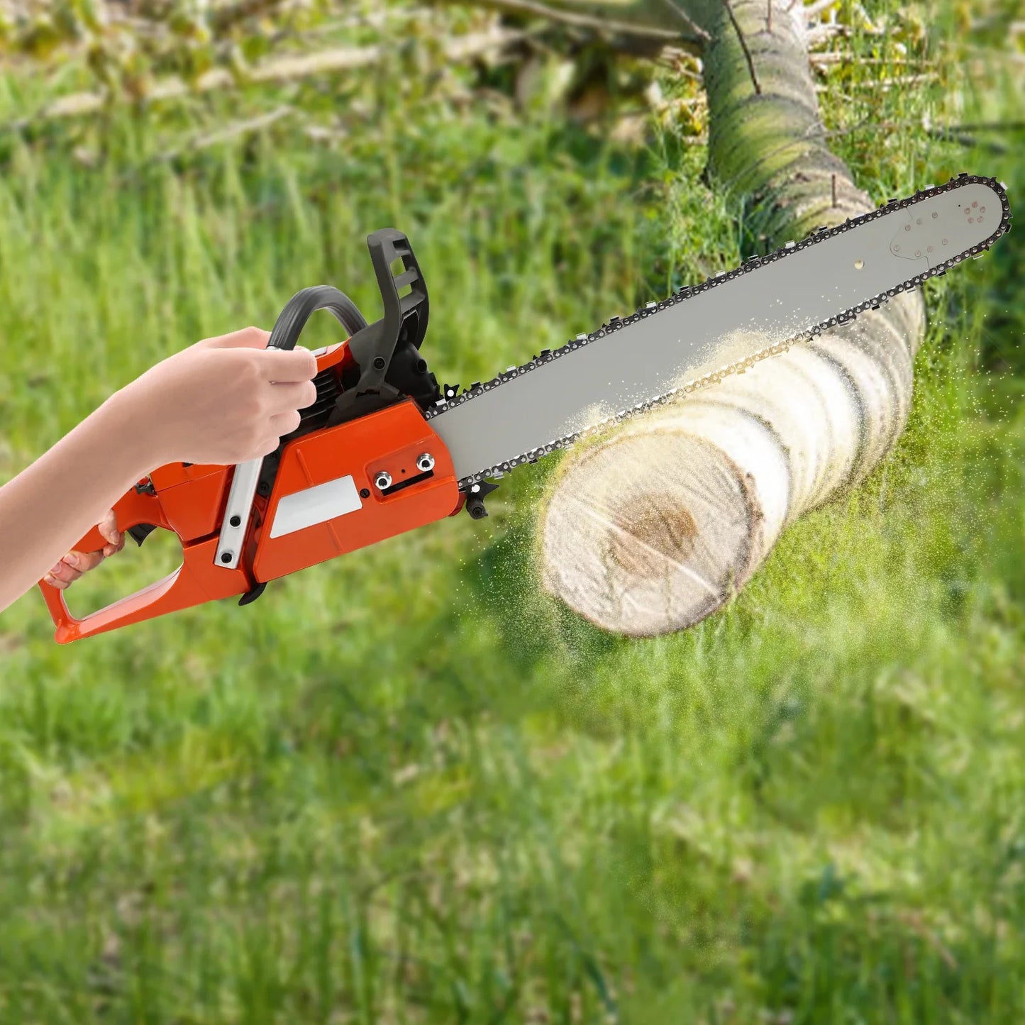Gas Chainsaw With Hand Pull Start For Farm And Woodcutting