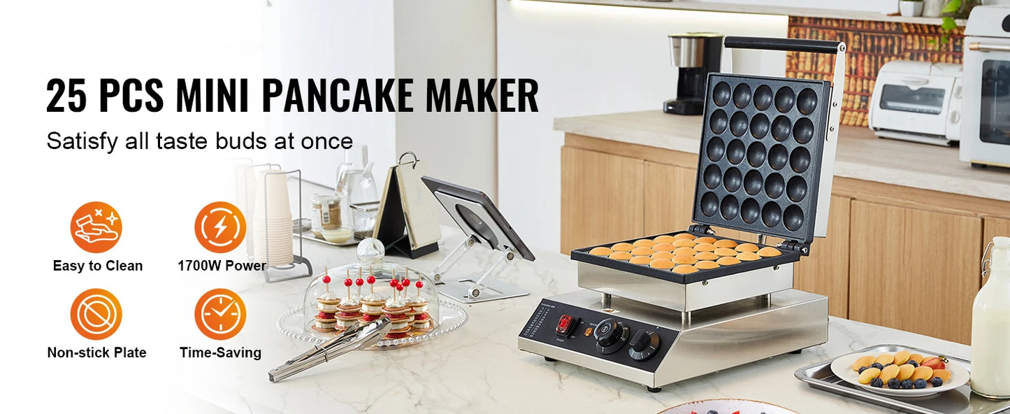Succebuy Electric Waffle Maker 500W Nonstick Dorayaki Pancake Maker