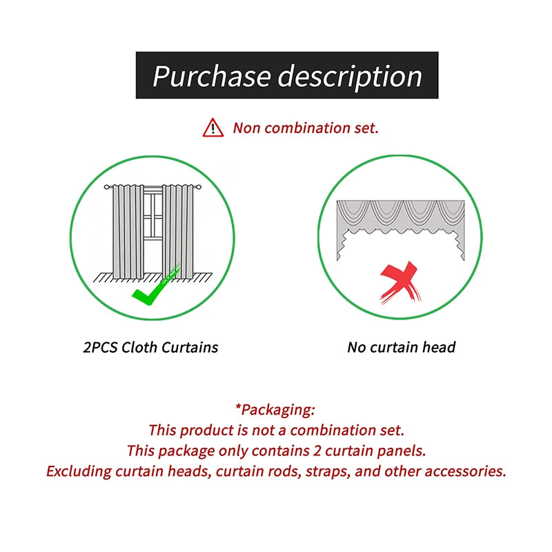 2Pcs Thickened Flannelette Luxury Blackout Curtain For Living Room And Bedroom
