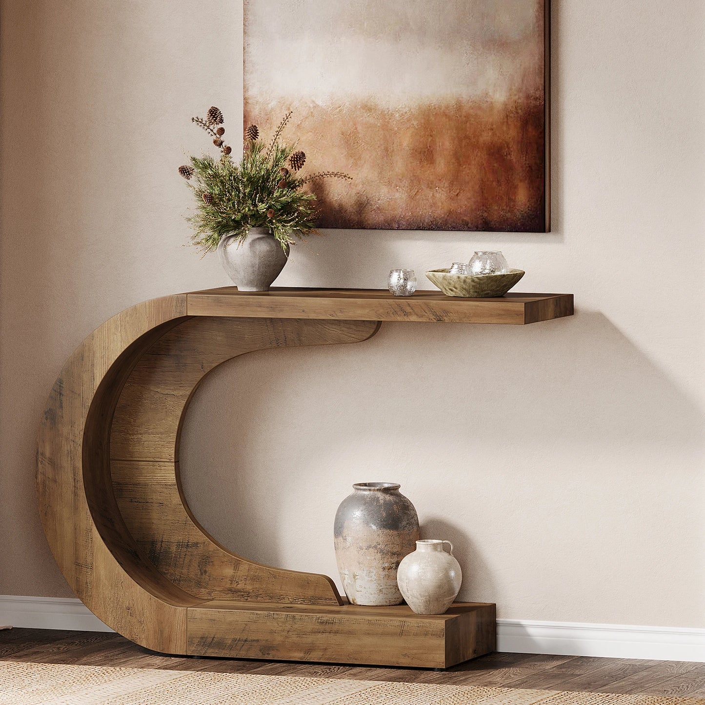 Tribesigns Mid Century Modern Console Table for Entryway and Living Room