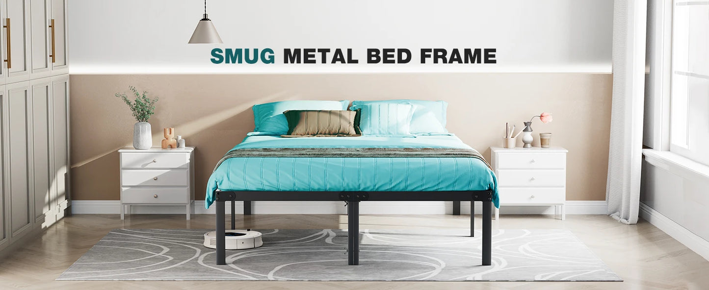 JHK Steel Bed Frame With Slat Support
