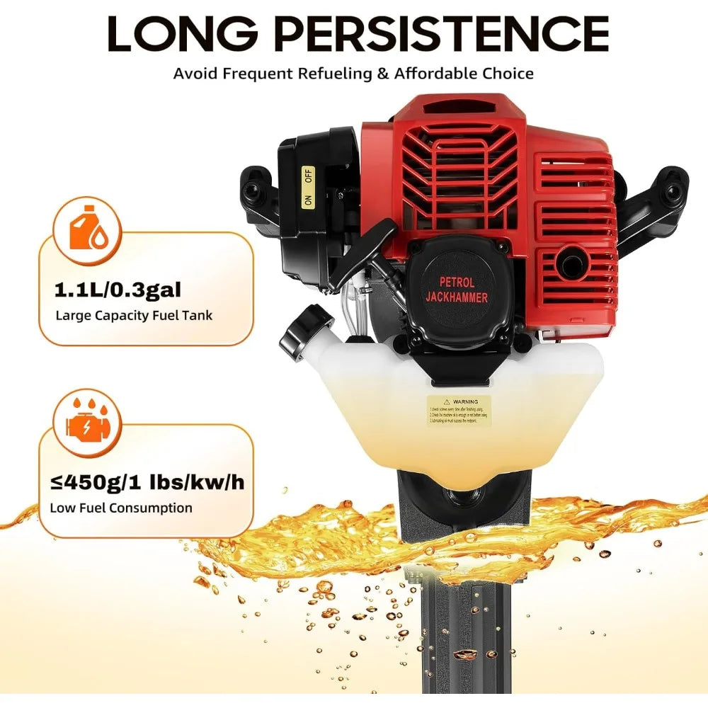 Gas Powered Garden Shovel for Digging and Tree Planting