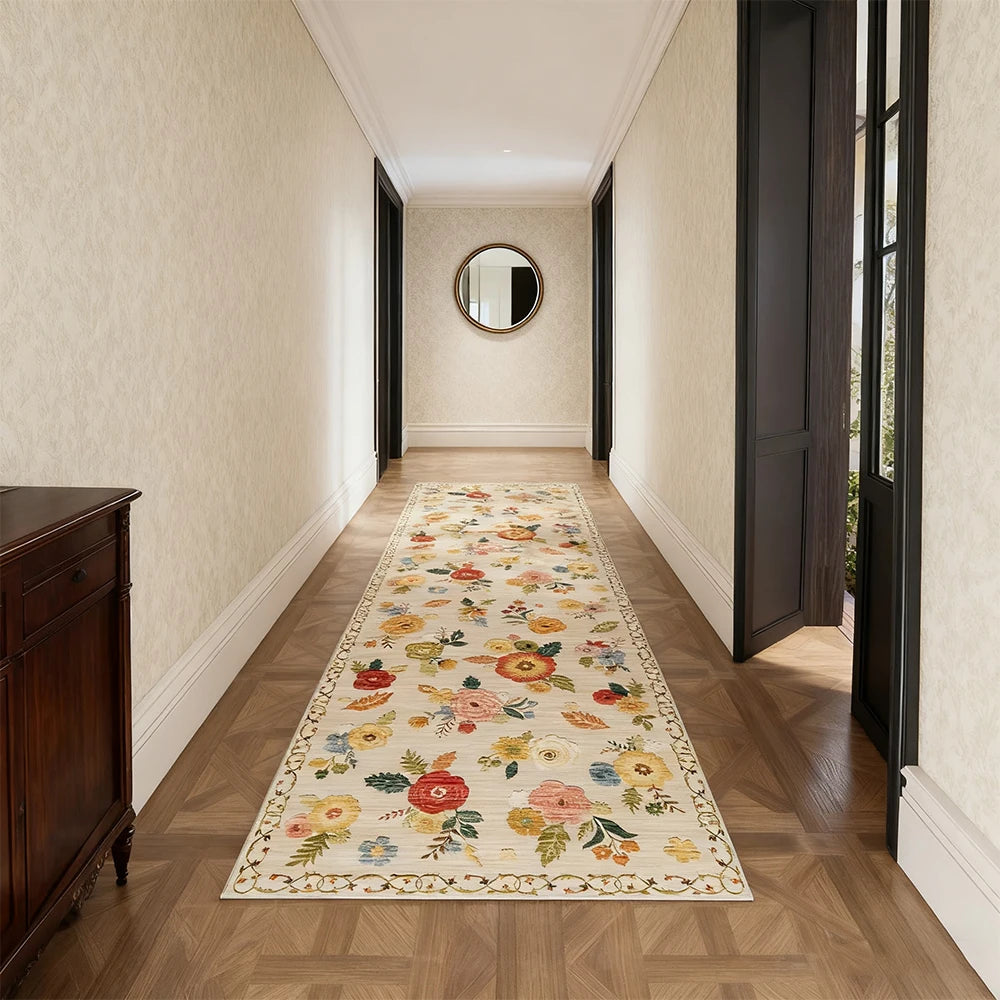 Boho Kilim Area Rug Non-Shedding Machine Washable For Living Room
