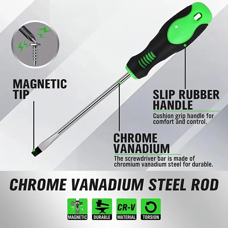 100 Piece Insulated Magnetic Screwdriver Set With Plastic Holder
