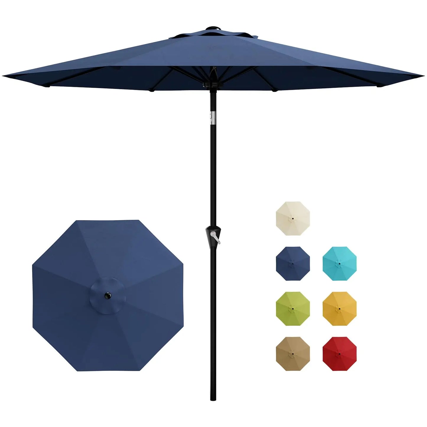 HiMISS Crank Tilt Outdoor Patio Umbrella With UV Protection Waterproof