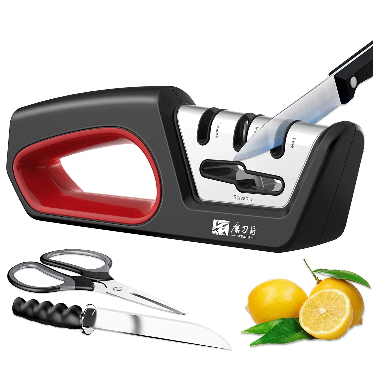 TAIDEA Four-in-One Kitchen Sharpener for Serrated Knives and Scissors