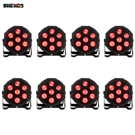 SHEHDS Flat LED Par Light 7x12W RGBW For Stage DMX