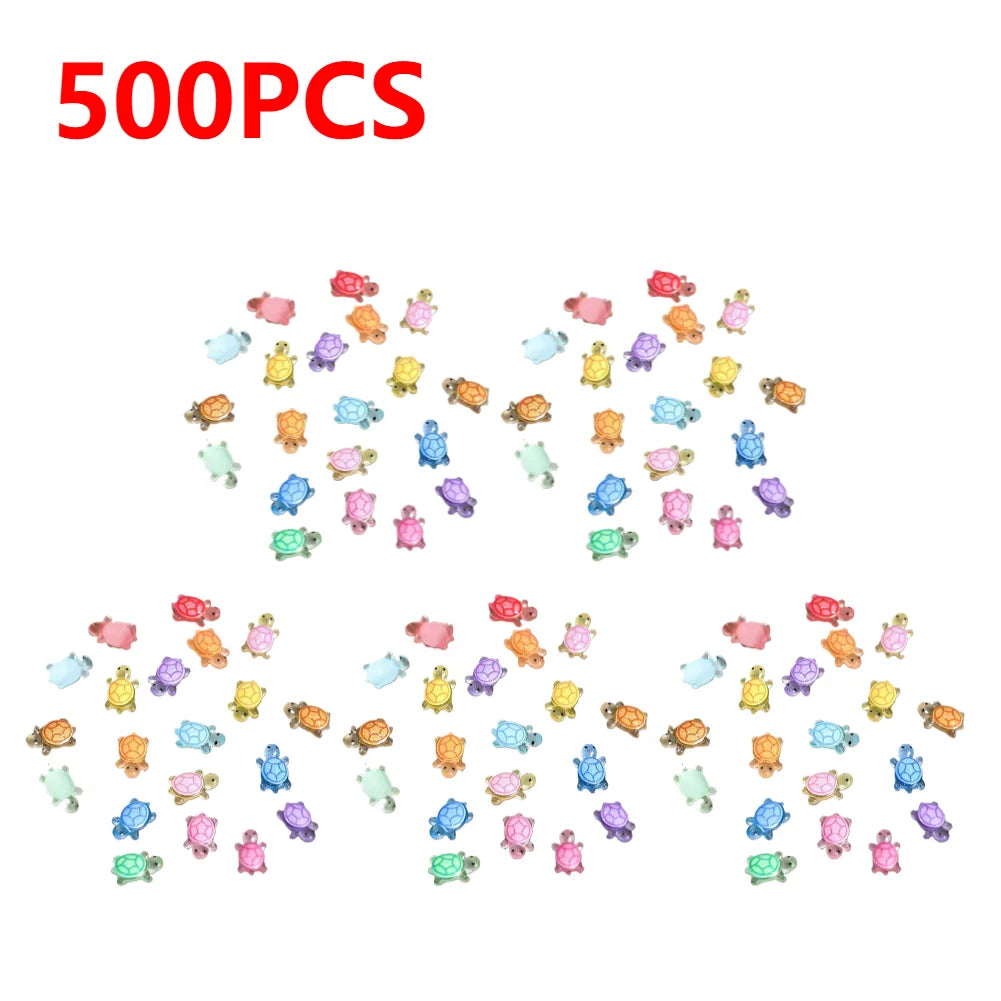 APWIKOGER Mini Resin Turtles Night Glow Figurines For Diorama