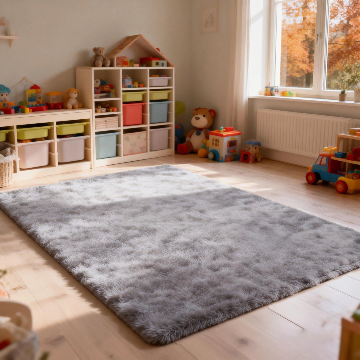 Ultra Soft Shag Area Rug For Living Room And Bedroom