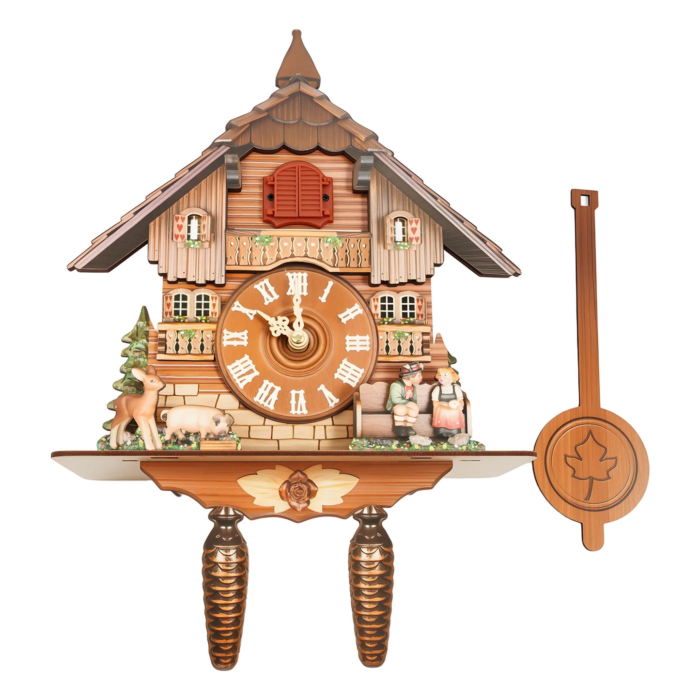 Vintage Cuckoo Wall Clock With Bird Chime Nordic Decor