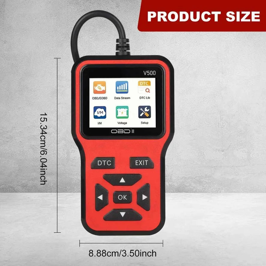 V500 OBD2 Scanner Code Reader With Color Screen And ECU Health