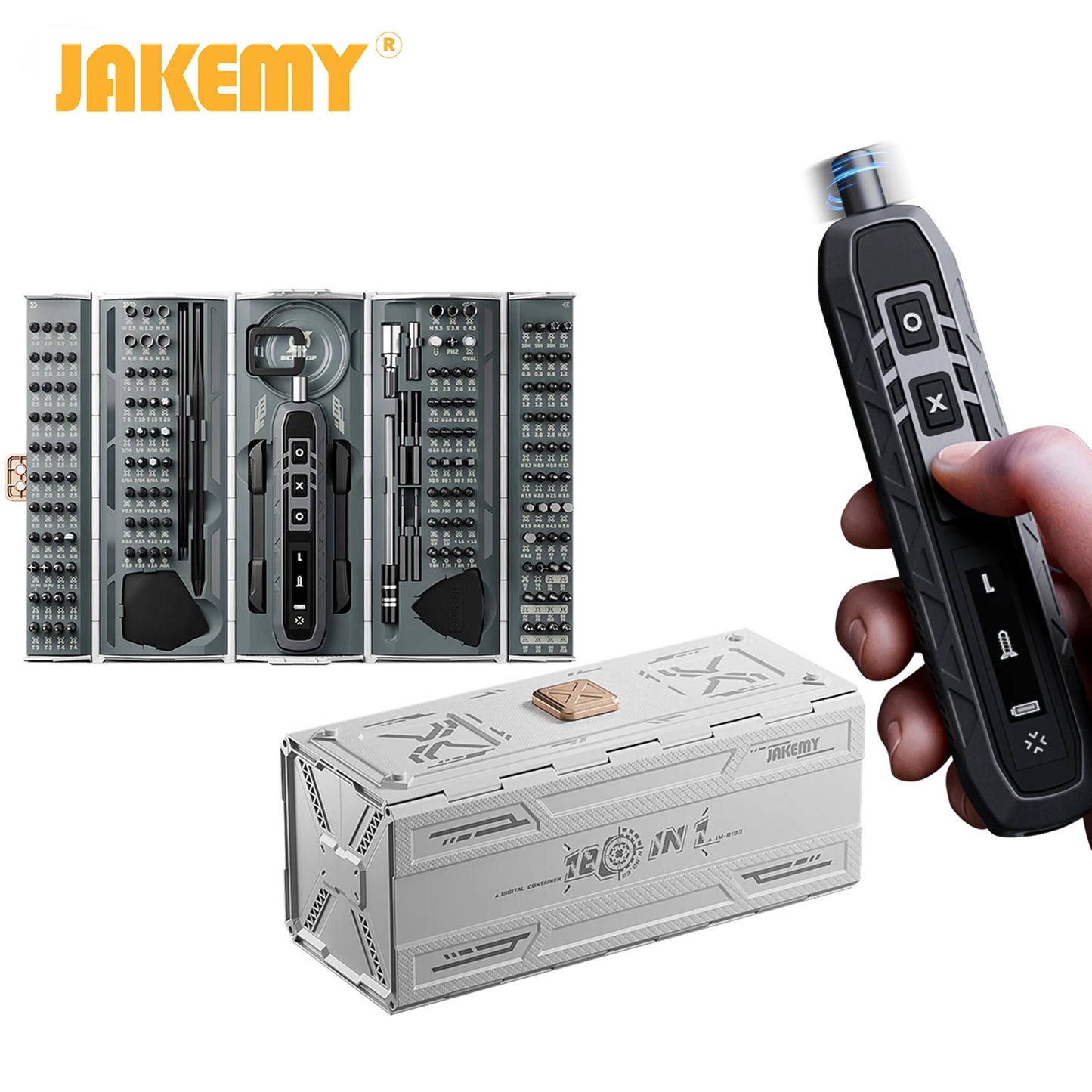 JAKEMY 180in1 Magnetic Screwdriver Set For iPhone PC Glasses Repair