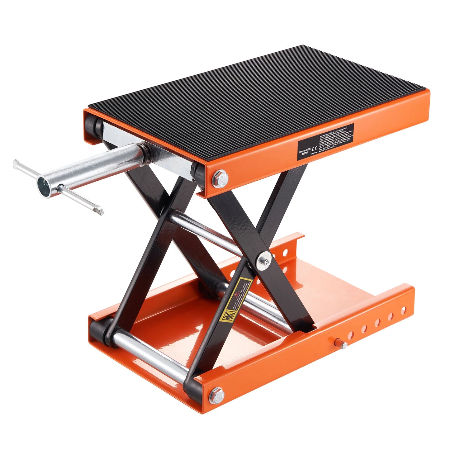SucceBuy Motorcycle Lift Scissor Jack With Wide Deck Safety Pin