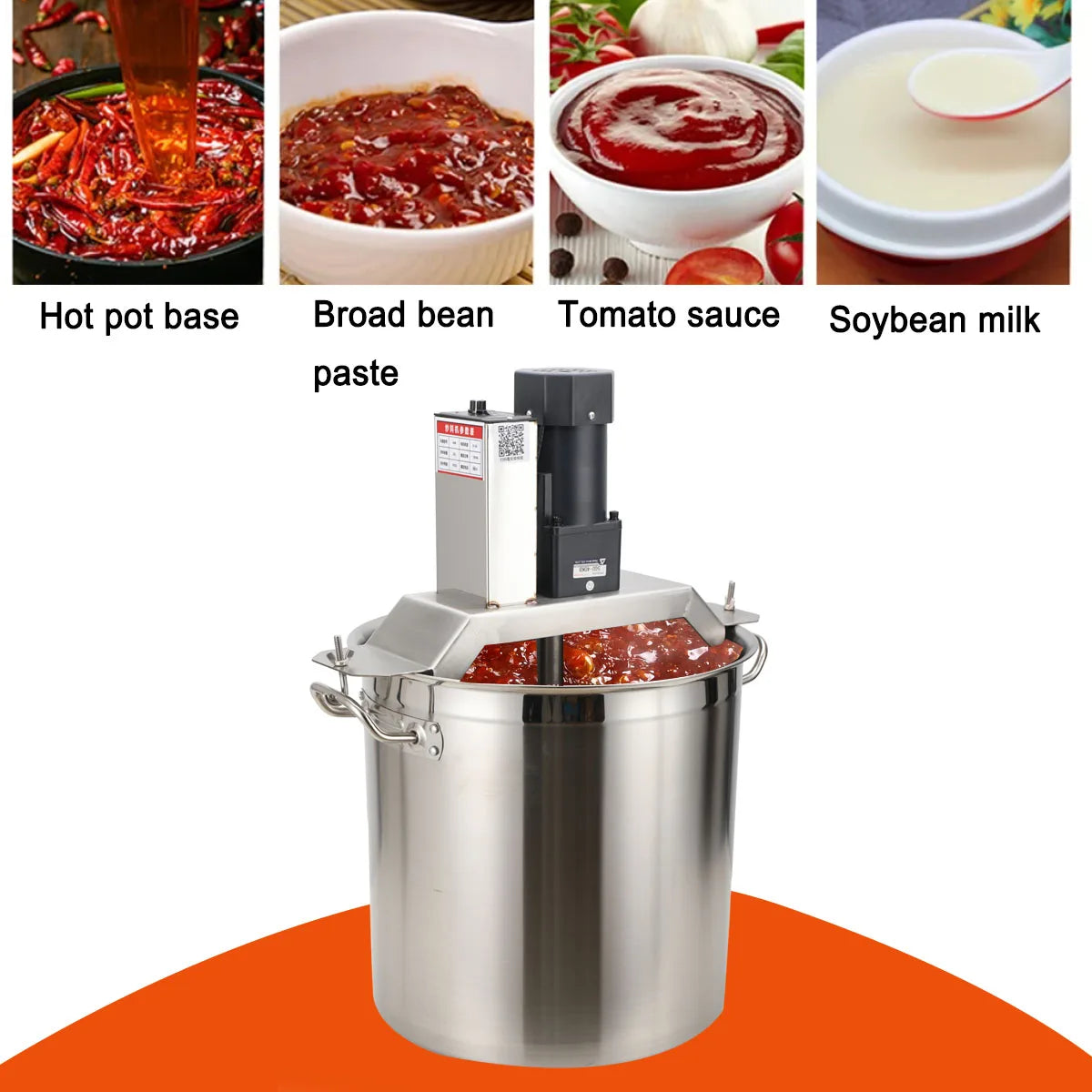 Industrial Cooking Kettle Machine 110V 40L For Hotels And Factories