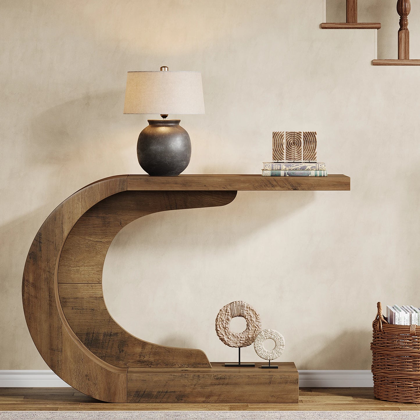 Tribesigns Mid Century Modern Console Table for Entryway and Living Room