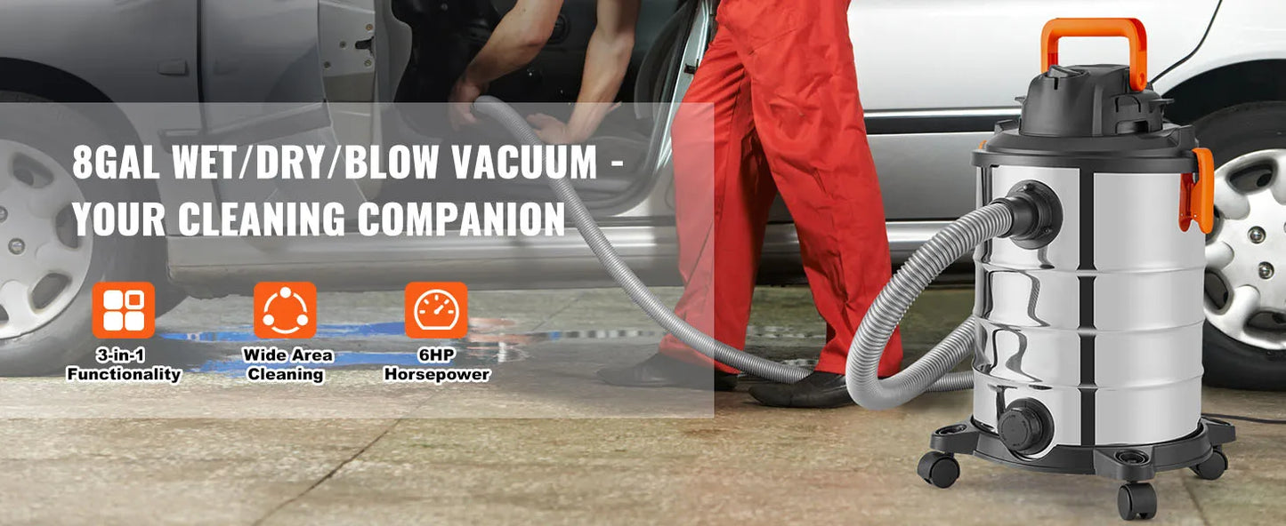 SucceBuy Wet Dry Shop Vacuum Powerful Suction For Pet Hair