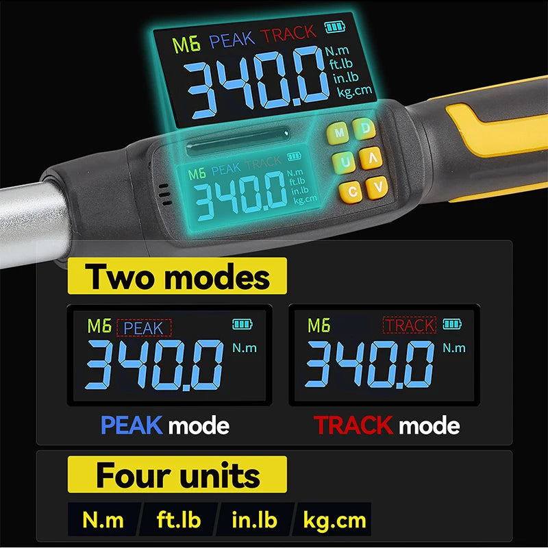 1/2'' Digital Torque Wrench 2% Accuracy Hand Tools 1/4'' 3/8'' Torque Wrench Digital For Auto Motorcycle Bike Waxtron Hot