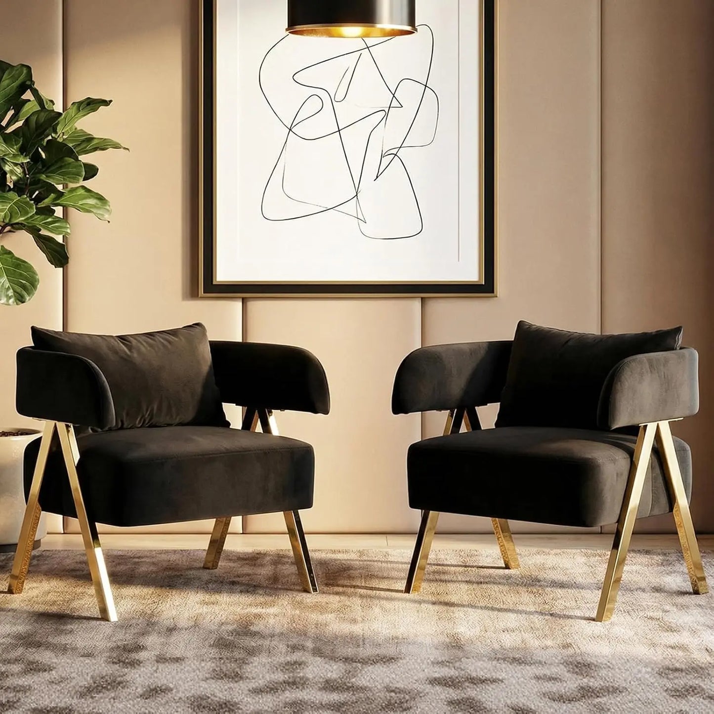 Modern Velvet Barrel Accent Chairs For Living Room And Bedroom