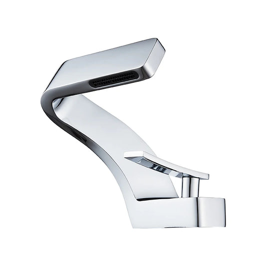 Bakala Deck Mounted Basin Faucet Single Hole Hot Cold Brass
