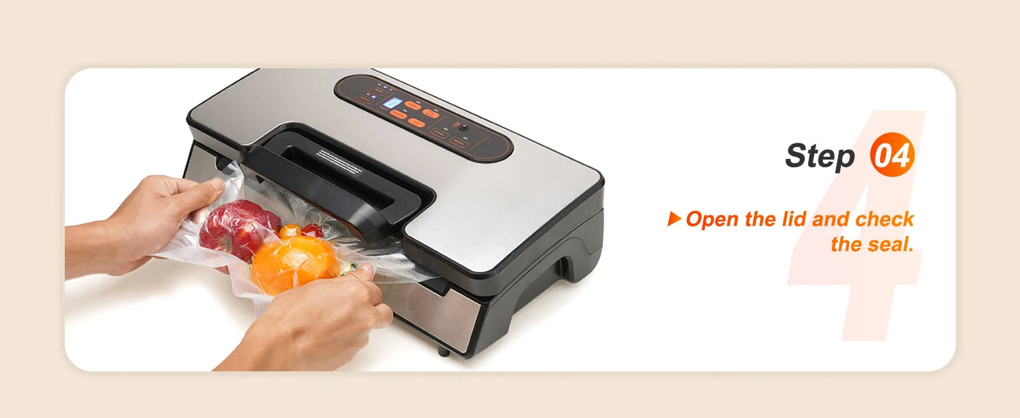 SucceBuy Vacuum Sealer Machine 130W 90KPa Food Preservation
