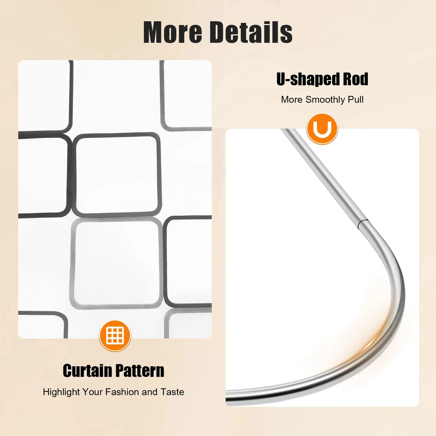 No Drilling L Shape Shower Curtain Rod Curtain Stainless Steel