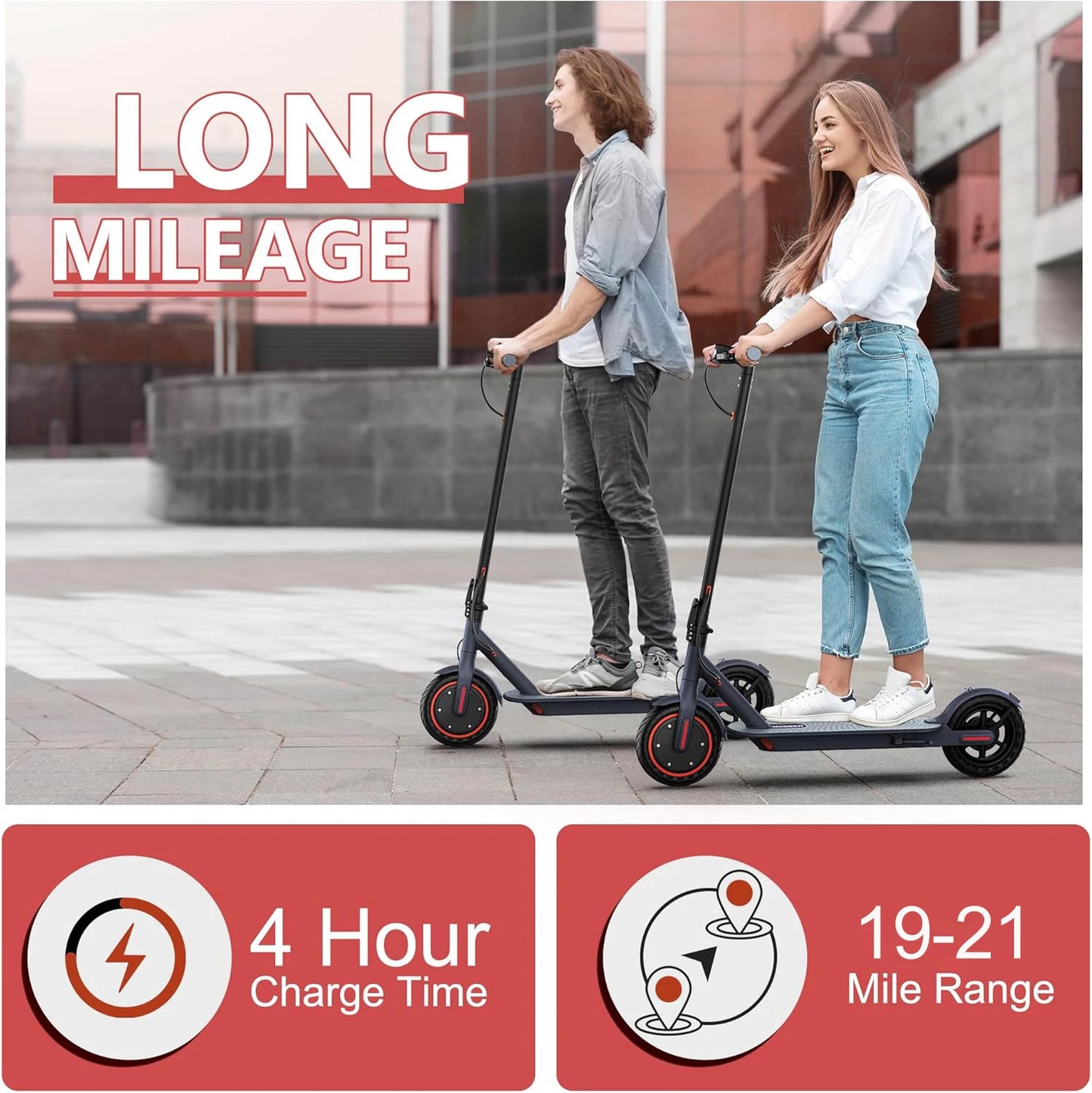 Ladped Electric Scooter 350W 19mph With Smart App Control