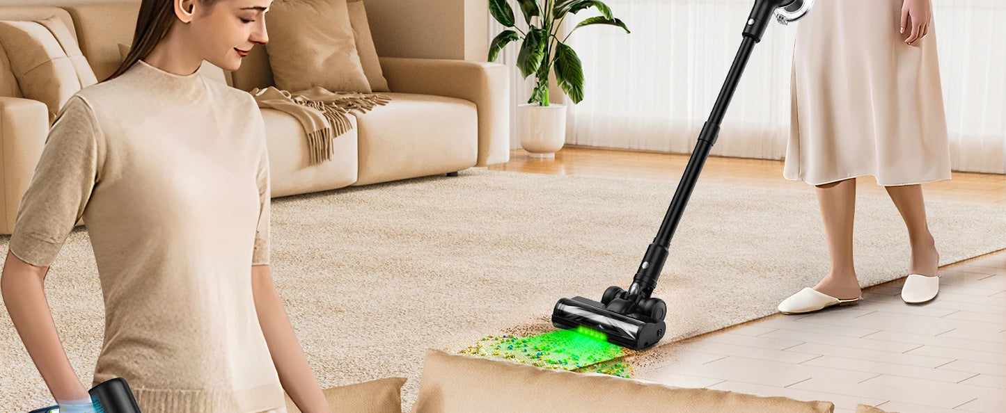 SUXIANGVAC Cordless Vacuum Cleaner 55 KPa 55 Minute Runtime Self Standing